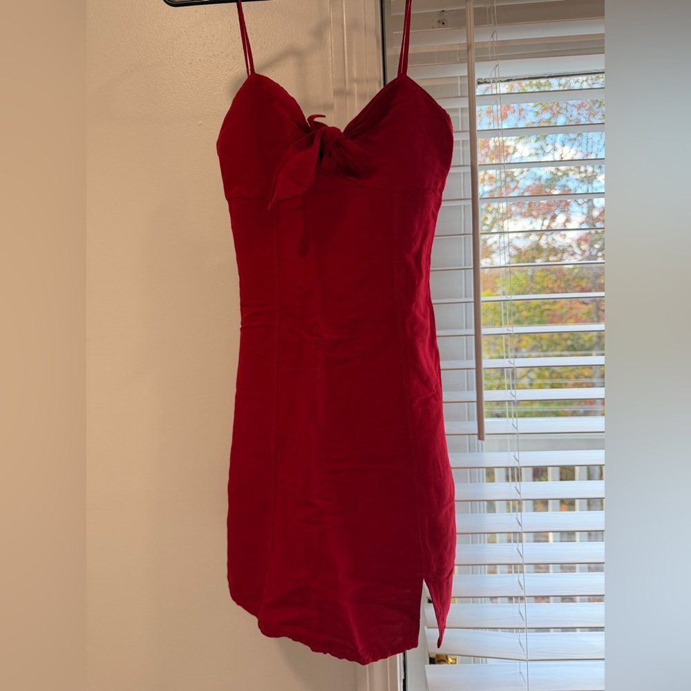 Zara Red Strapless Dress